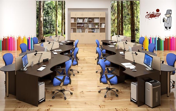 Офисный комплект мебели SIMPLE в Набережных Челнах - изображение 4